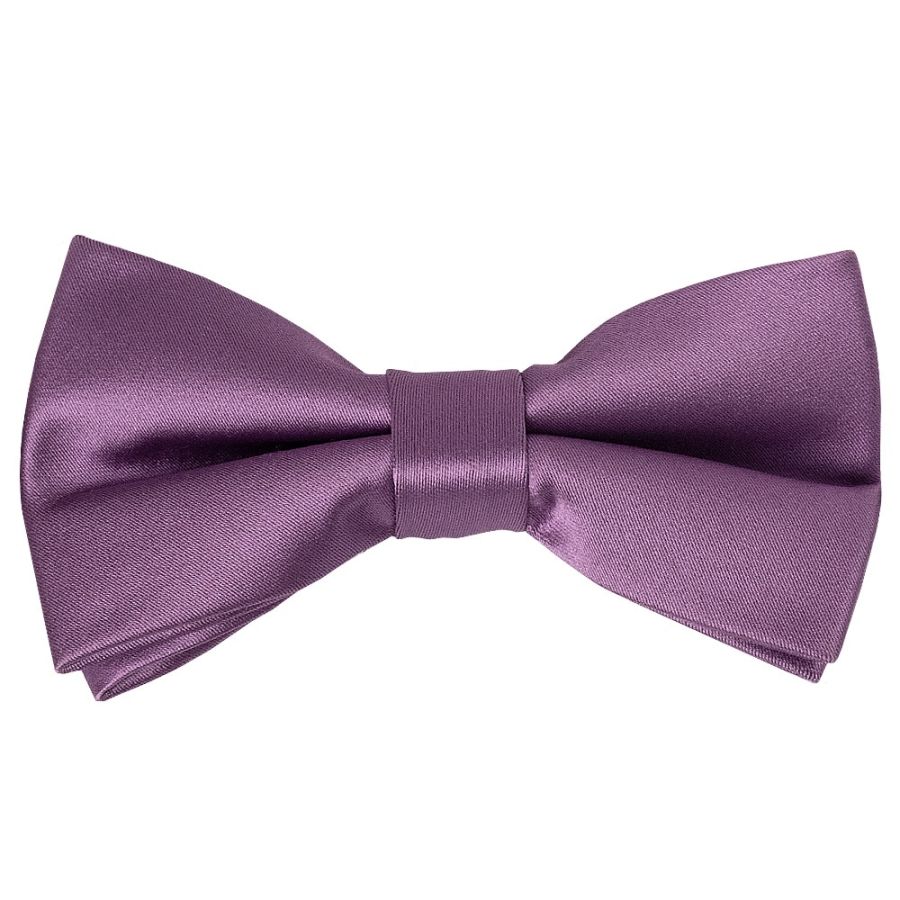 Pre Tied Plain Light Mauve Boys Bow Tie Age 8-11
