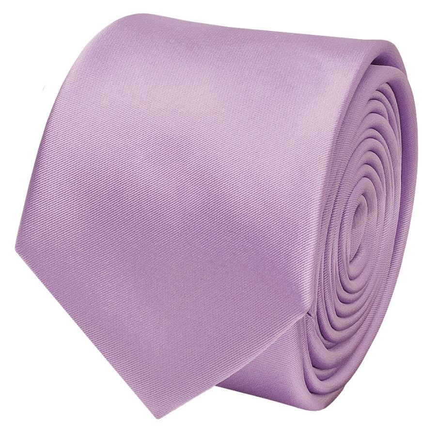 Lavender Satin Skinny Men's Tie and Pocket Square Set