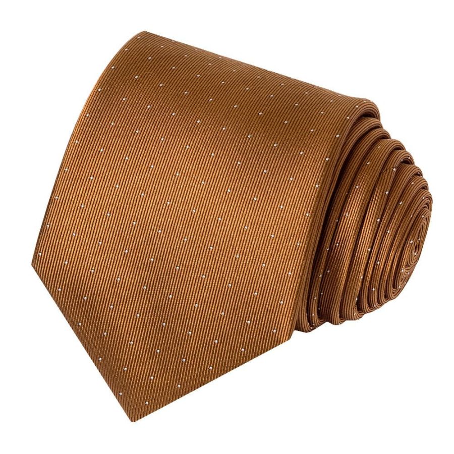 Rust Micro Dot Classic Men's Silk Tie