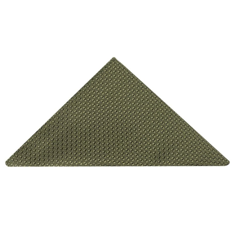 Olive Green Textured Mens Bow Tie and Pocket Square Set