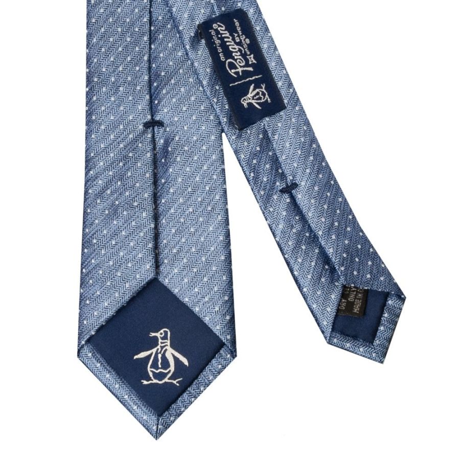 Blue Polka Dot Skinny Men's Silk Tie