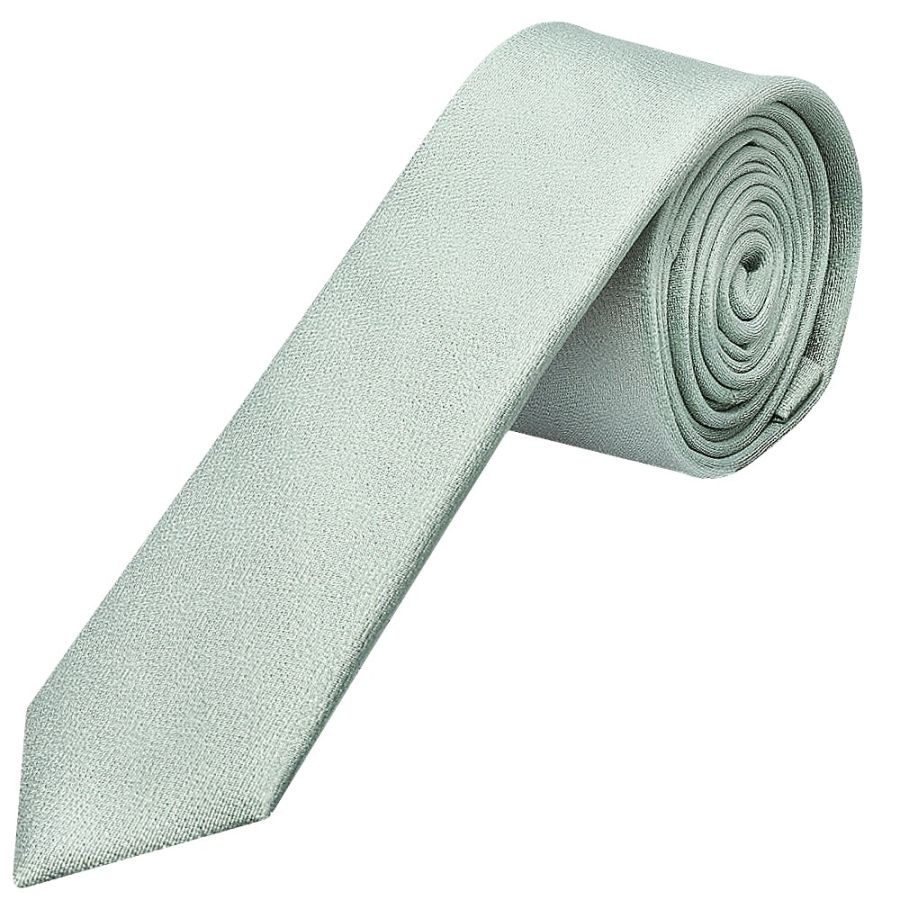 Plain Duck Egg Silk Skinny Boys Tie