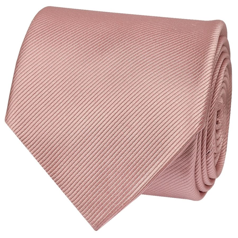 Dusty Rose Silk Twill Classic Mens Tie and Pocket Square Set