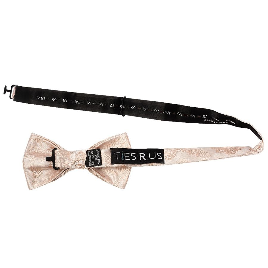 Nude Paisley Handmade Mens Bow Tie