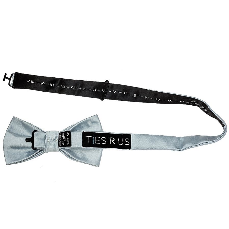 Plain Duck Egg Handmade Mens Bow Tie and Pocket Square