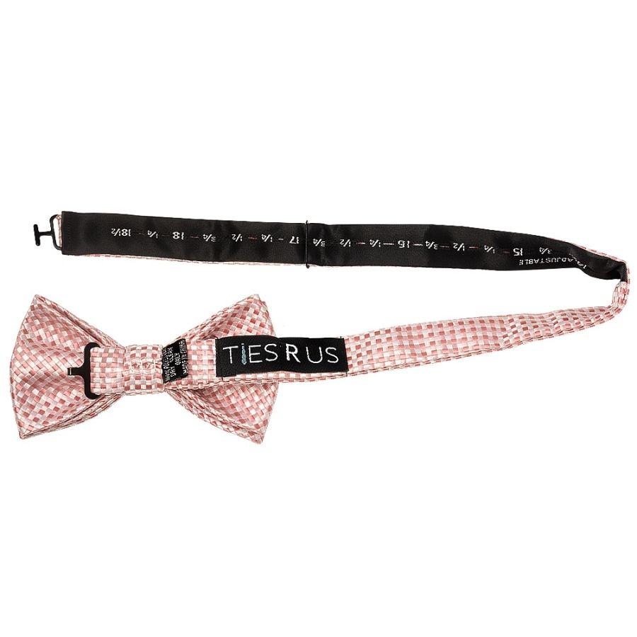 Rose Gold Diamond Neat Mens Bow Tie