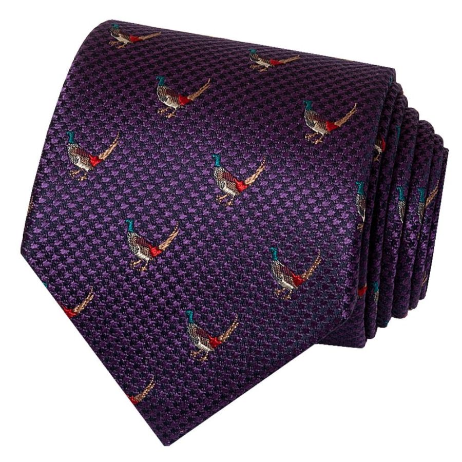 Purple Pheasant Silk Classic Men's Tie