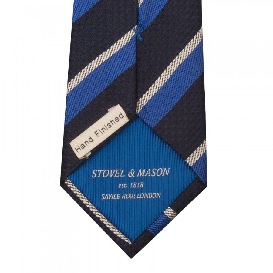 Navy with Royal Blue Stripe Classic Men's Tie