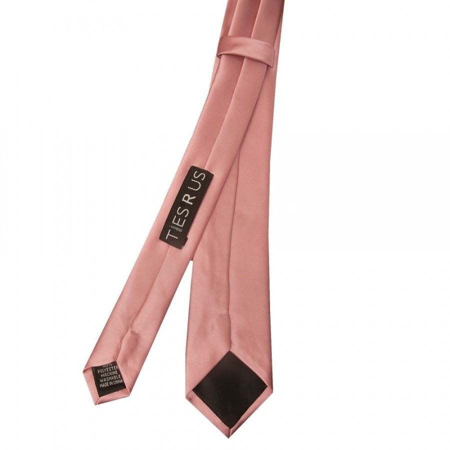 Rose Gold Satin Skinny Men's Tie