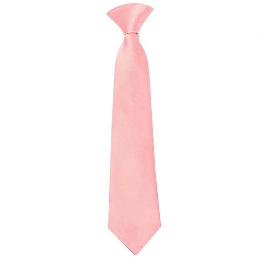 Pre Tied Blush Rose Satin Boys Tie and Pocket Square Set Age 4-7