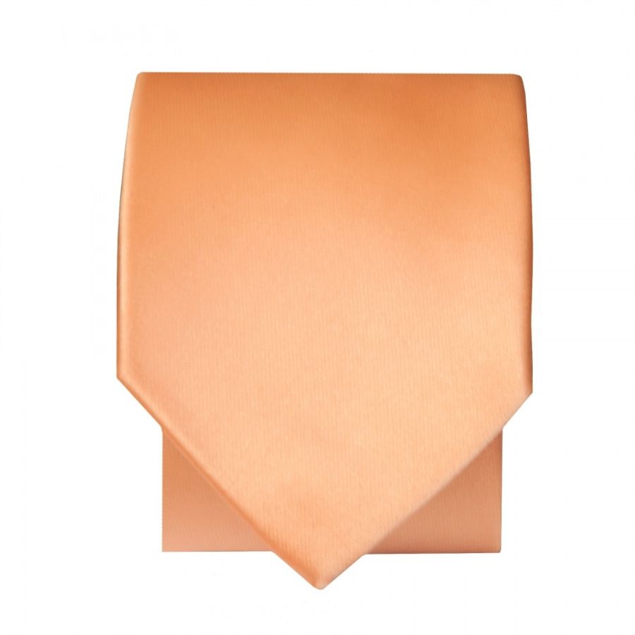 Plain Peach Satin Boys Tie
