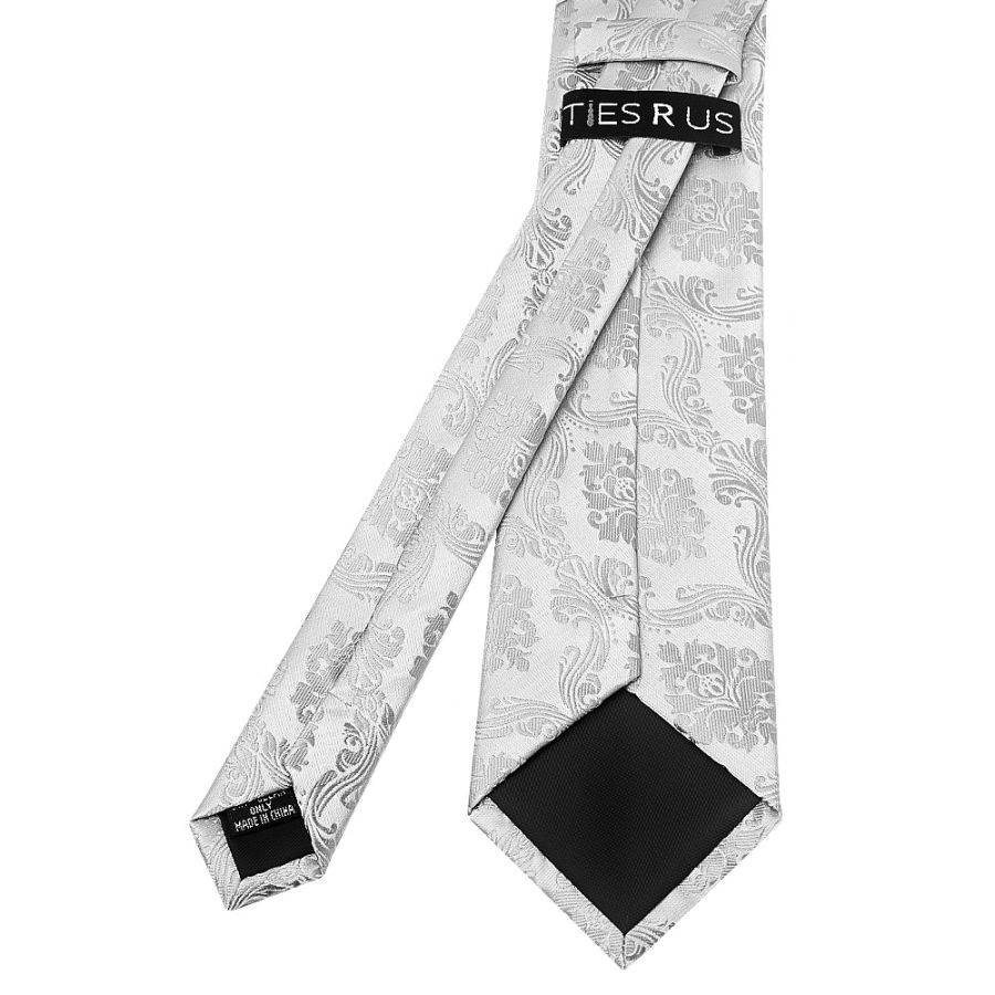 Silver Paisley Classic Men's Tie