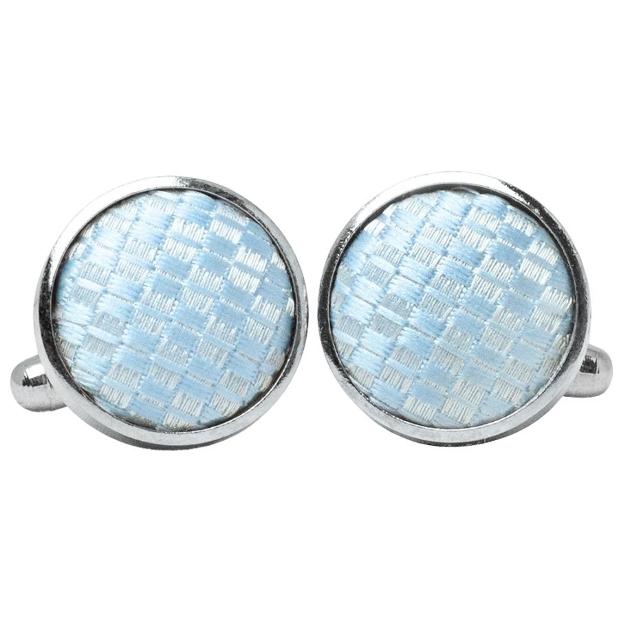 Sky Blue Textured Cufflinks