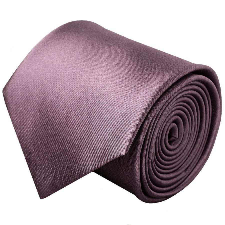 Plain Mauve Satin Classic Men's Tie
