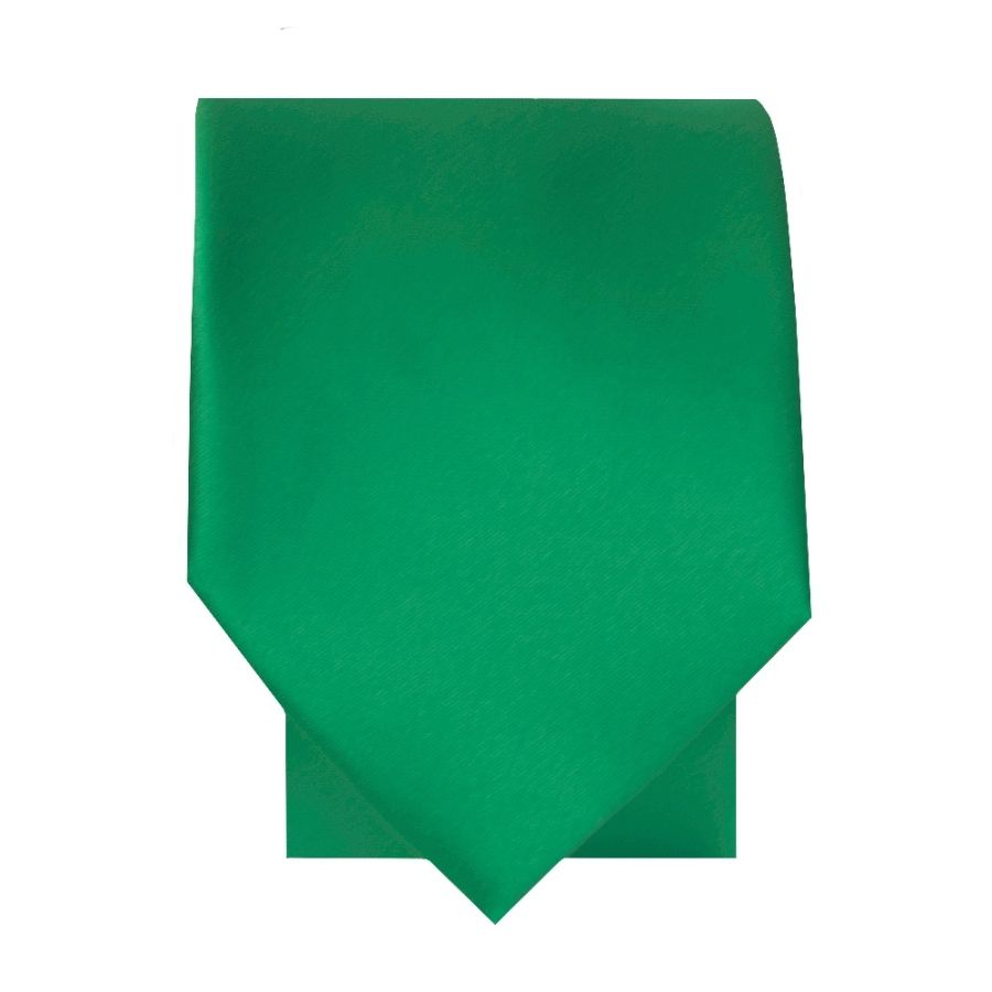Plain Emerald Green Satin Boys Tie