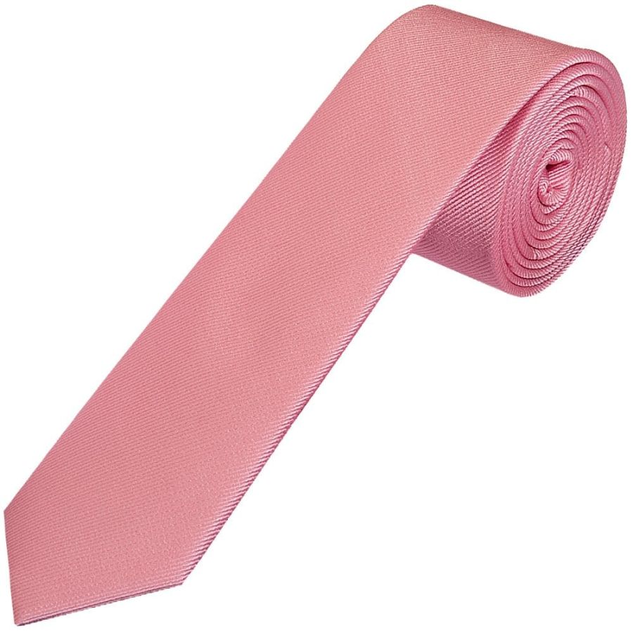 Light Pink Twill Skinny Silk Men's Tie
