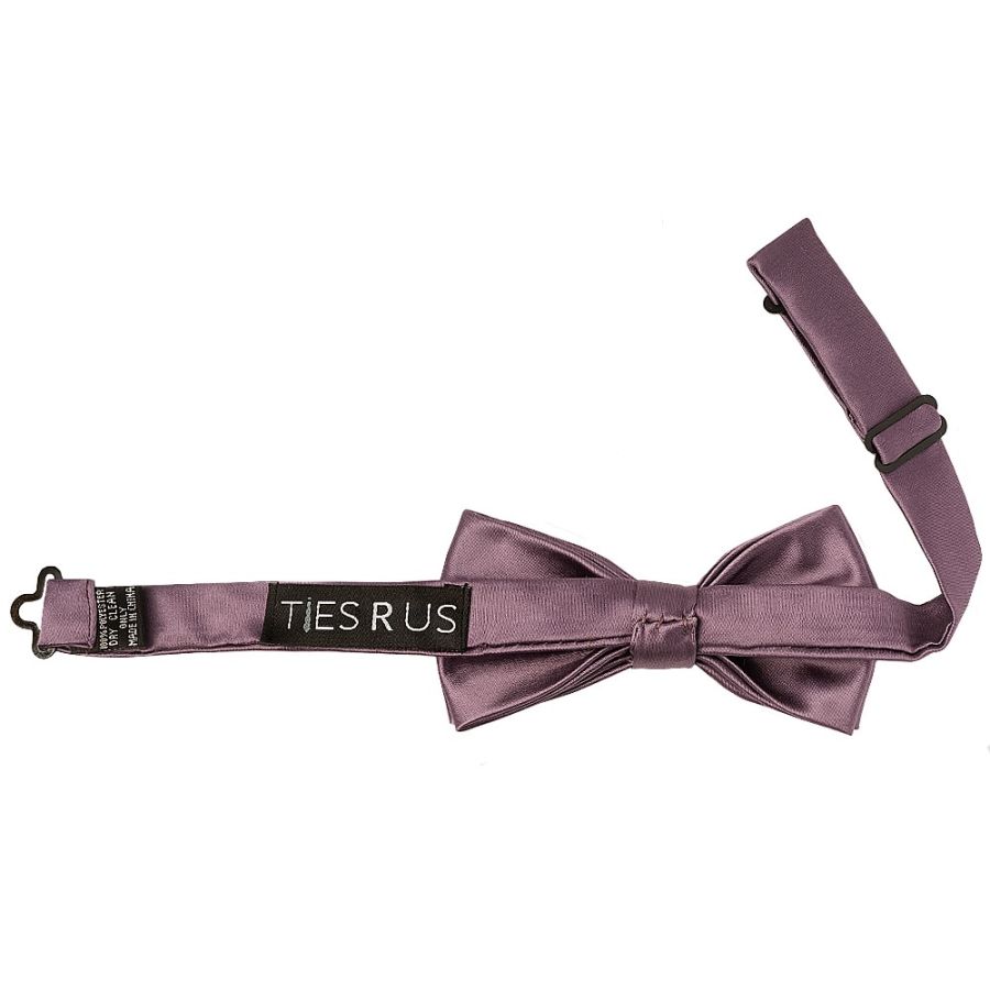 Pre Tied Plain Mauve Boys Bow Tie Age 8-11