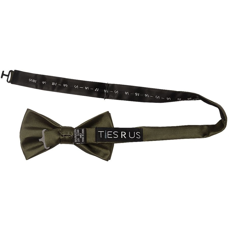 Plain Leaf Green Handmade Mens Bow Tie