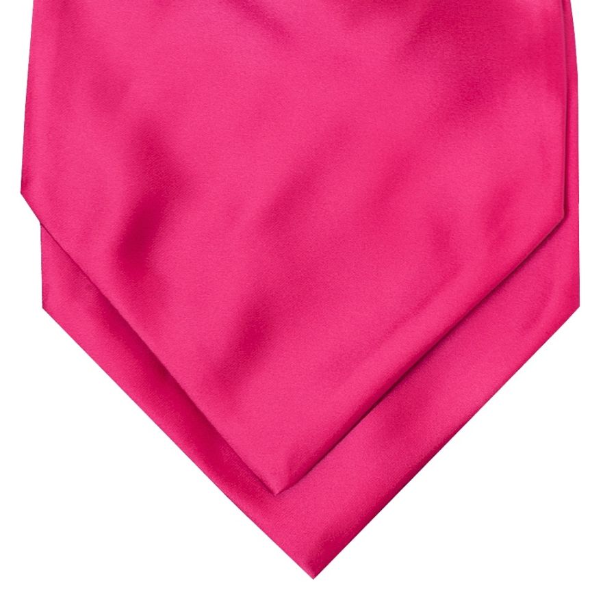 Plain Cerise Pink Satin Men's Cravat Tie
