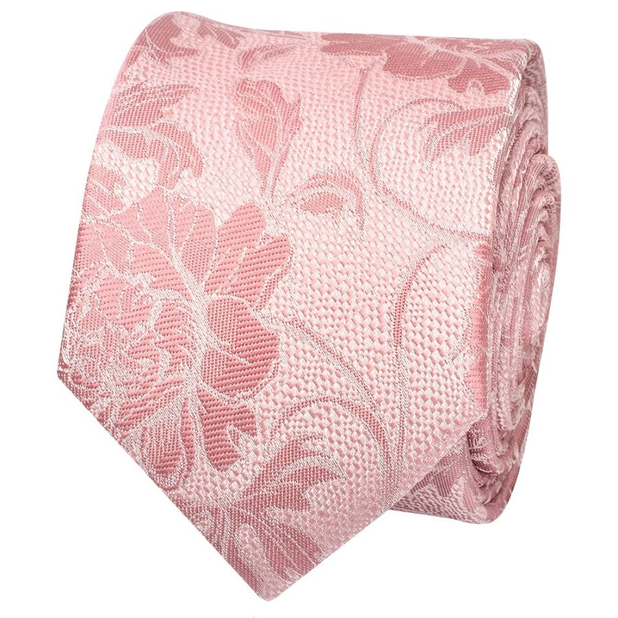 Rose Flower Skinny Men's Tie