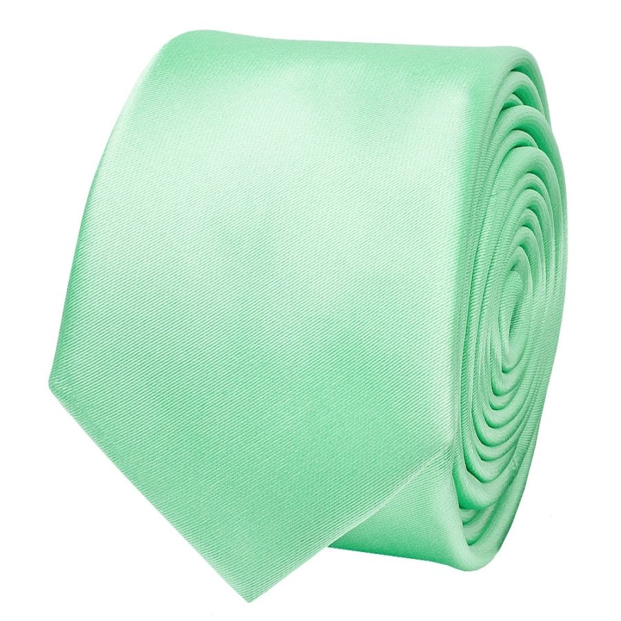 Plain Seafoam Green Boys Satin Skinny Tie