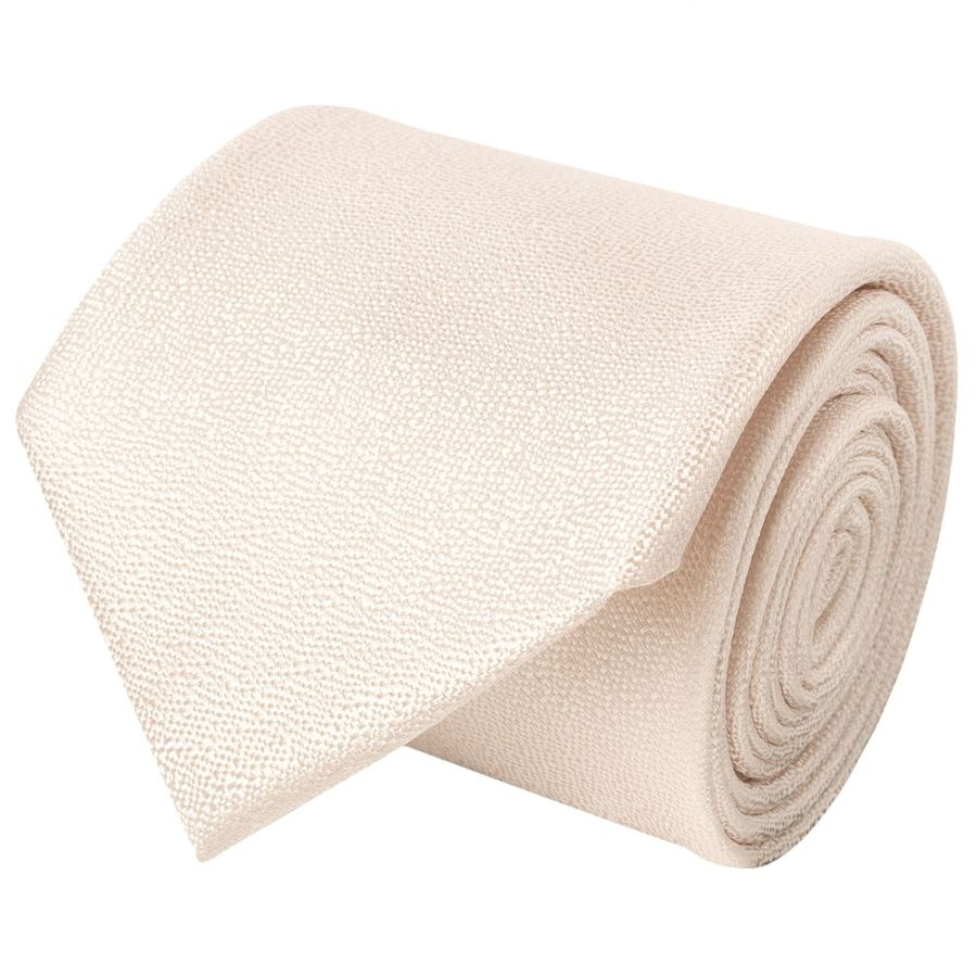 Plain Blush Textured Silk Classic Men's Tie