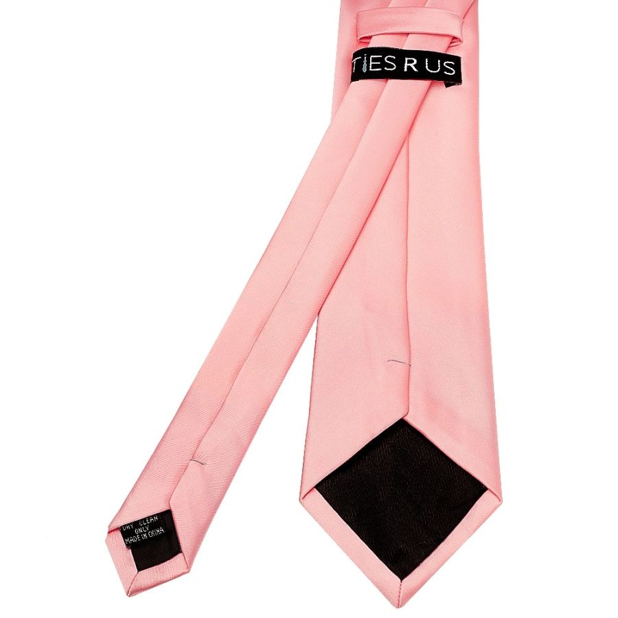 Plain Blush Rose Satin Classic Men's Tie