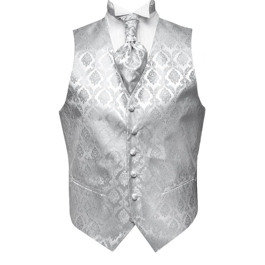 Silver Paisley Waistcoat