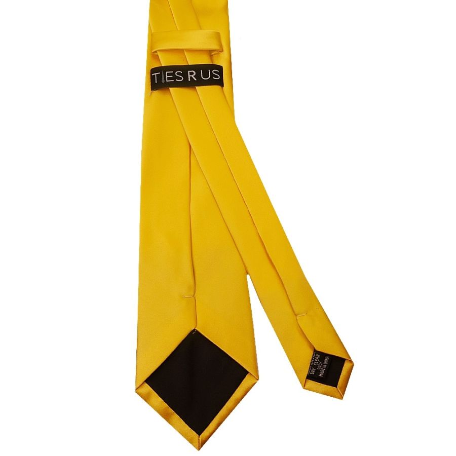Plain Yellow Satin Classic Men's Tie