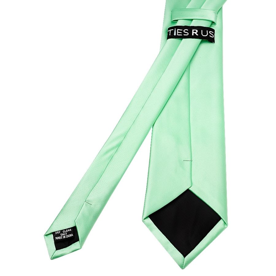 Plain Seafoam Green Satin Classic Men's Tie