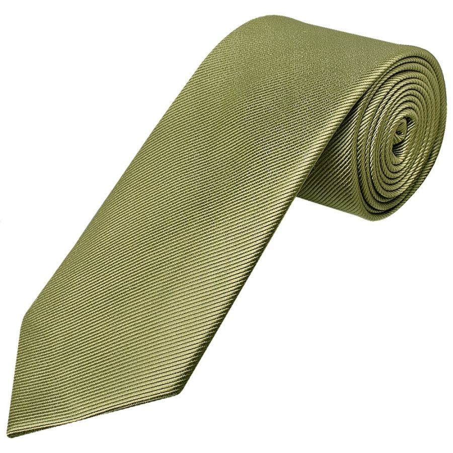Khaki Twill Classic Silk Men's Tie