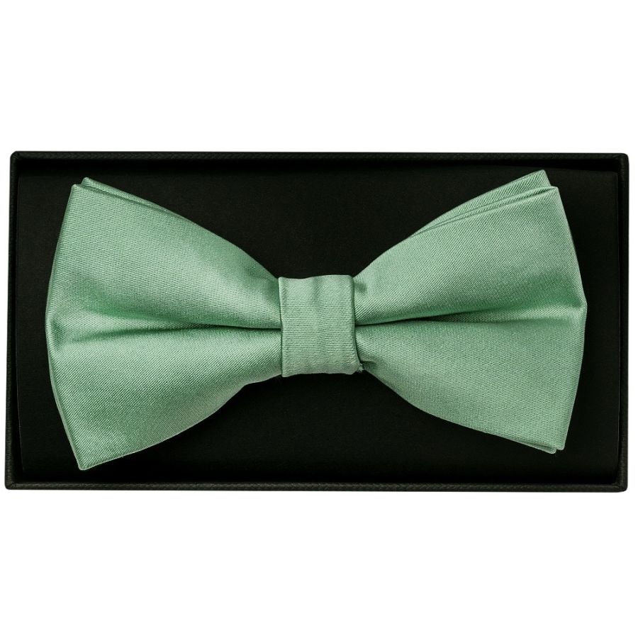 Plain Seagrass Handmade Mens Bow Tie and Pocket Square Set
