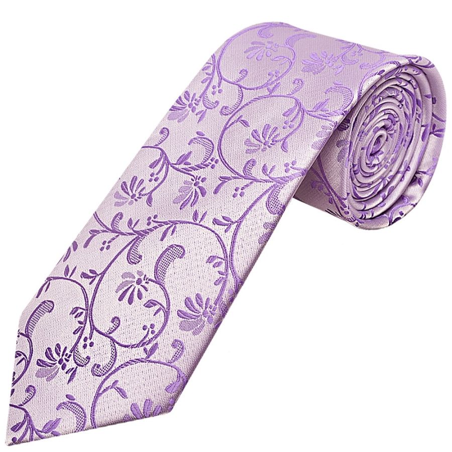 Cadbury Purple Floral Classic Men's Tie