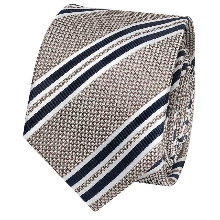 Silver Twin Stripe Skinny Men's Tie and Pocket Square Set