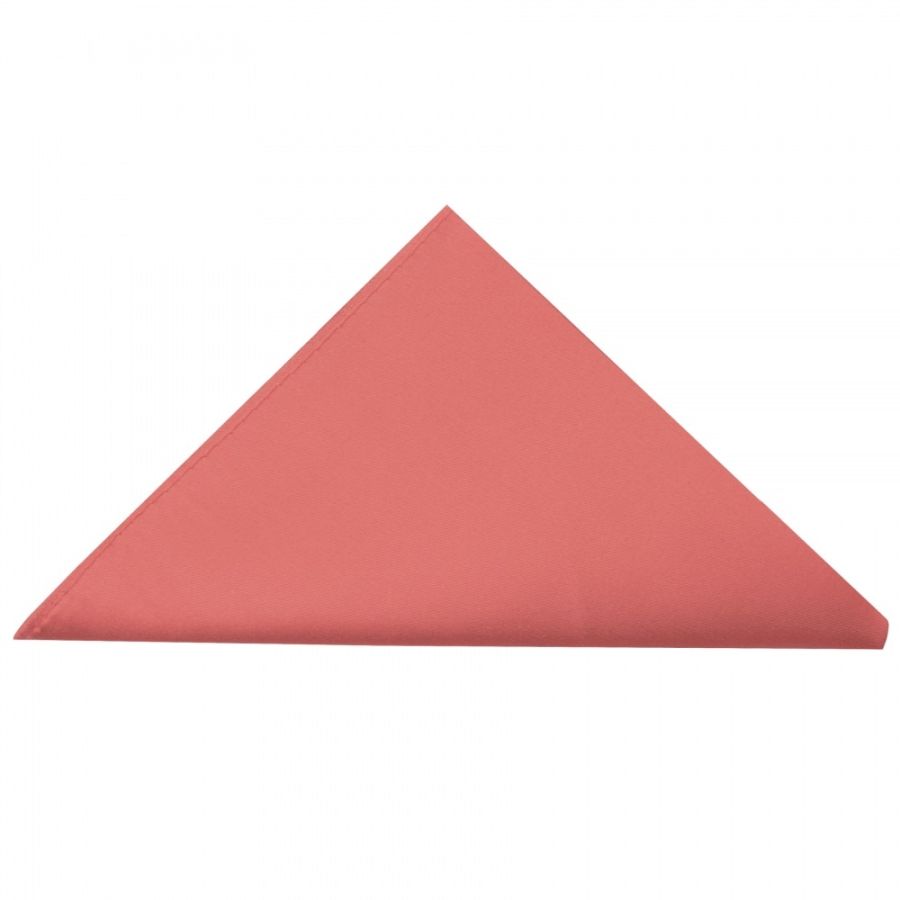 Plain Light Coral Satin Silk Pocket Square