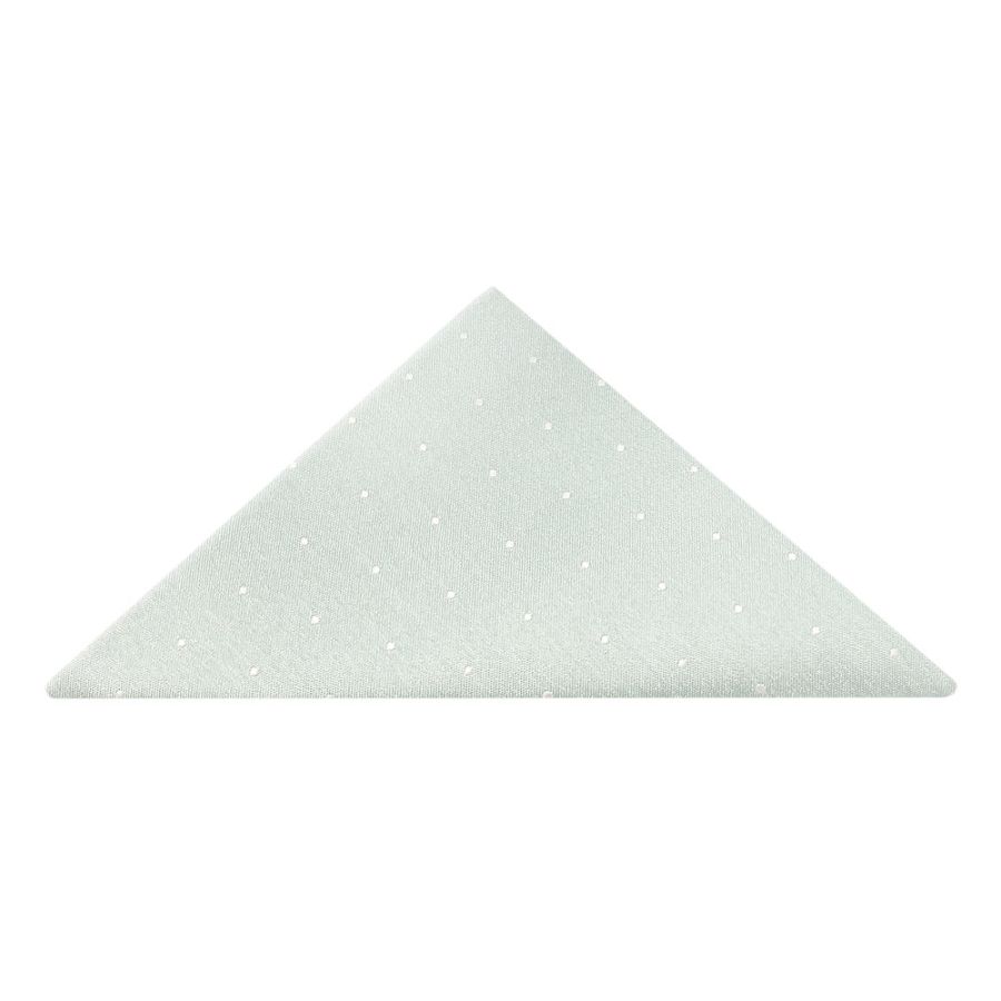Duck Egg with White Spot Silk Pocket Square