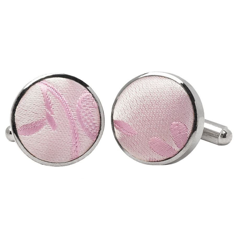 Light Dusty Pink Floral Cufflinks