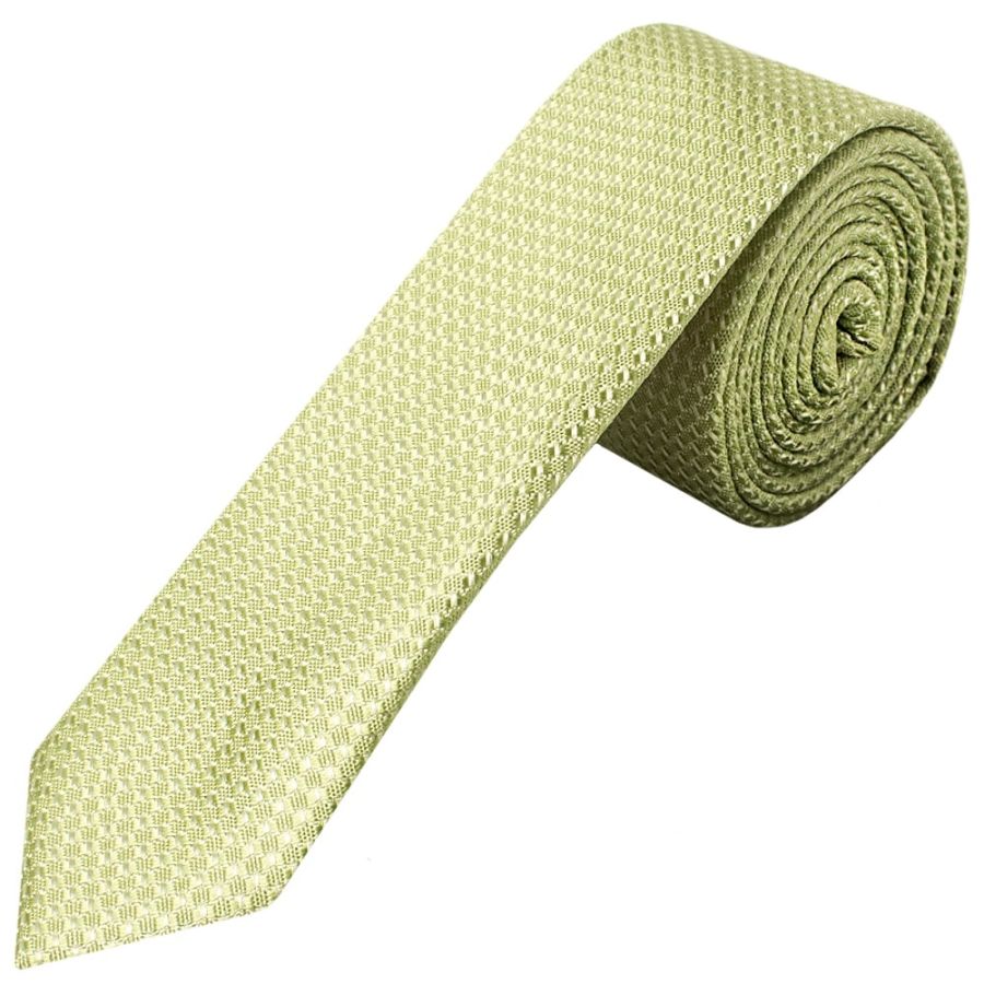 Sage Green Textured Skinny Tie