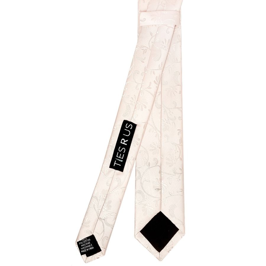 Blush Floral Skinny Boys Tie