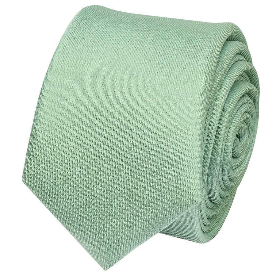 Plain Sea Grass Silk Skinny Boys Tie