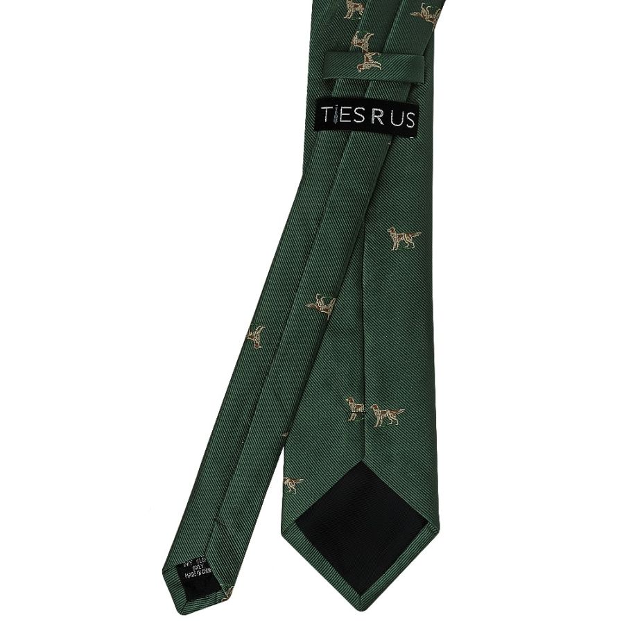 Bottle Green Dog Head Classic Men's Tie
