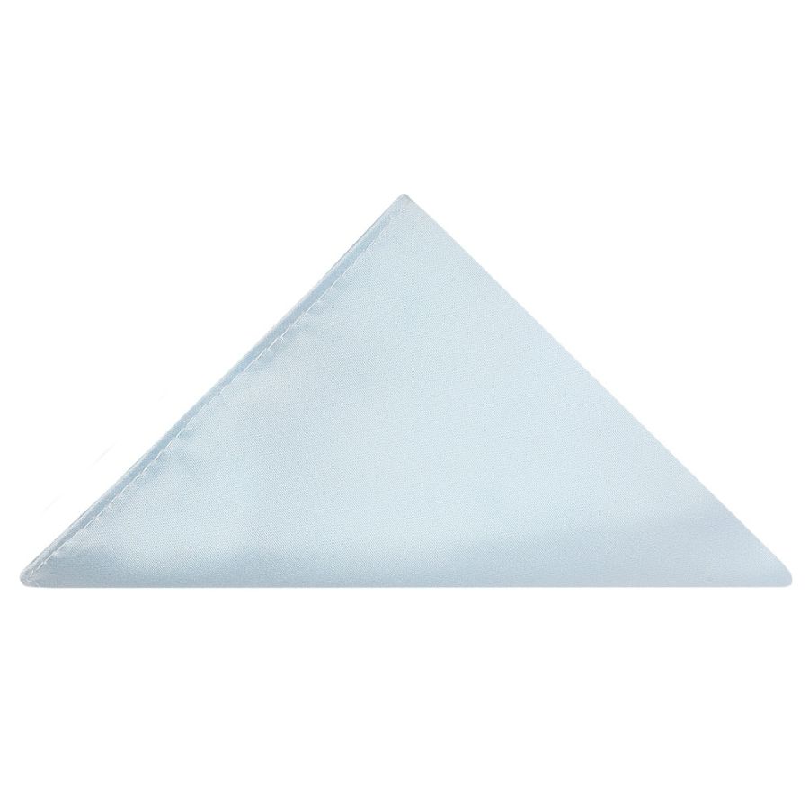 Plain Misty Blue Satin Pocket Square