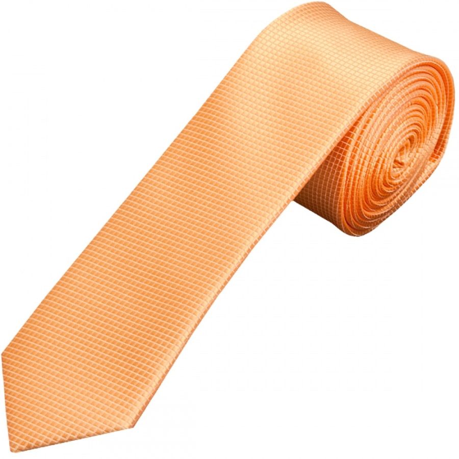 Peach Diamond Skinny Men's Tie