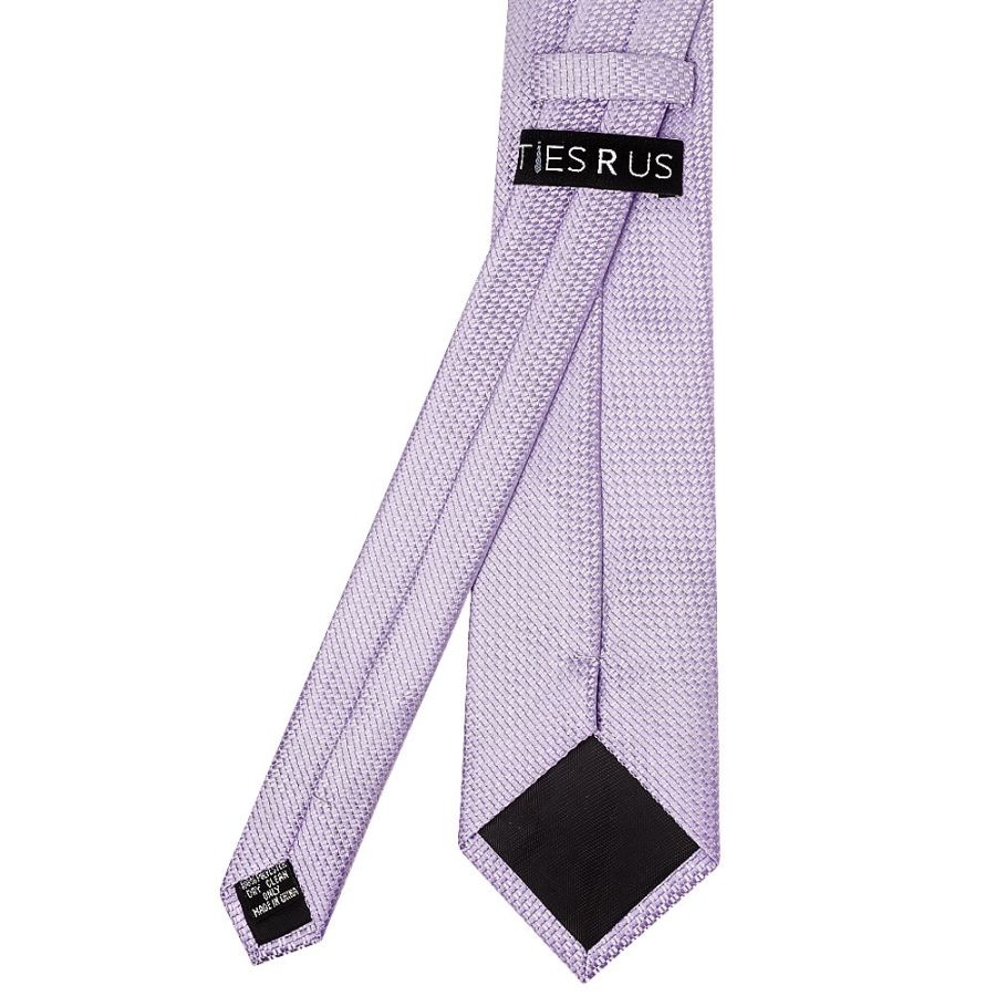 Lilac Textured Classic Tie and Pocket Square Set