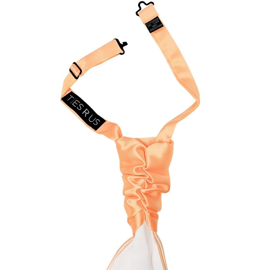 Plain Peach Satin Men's Cravat Tie