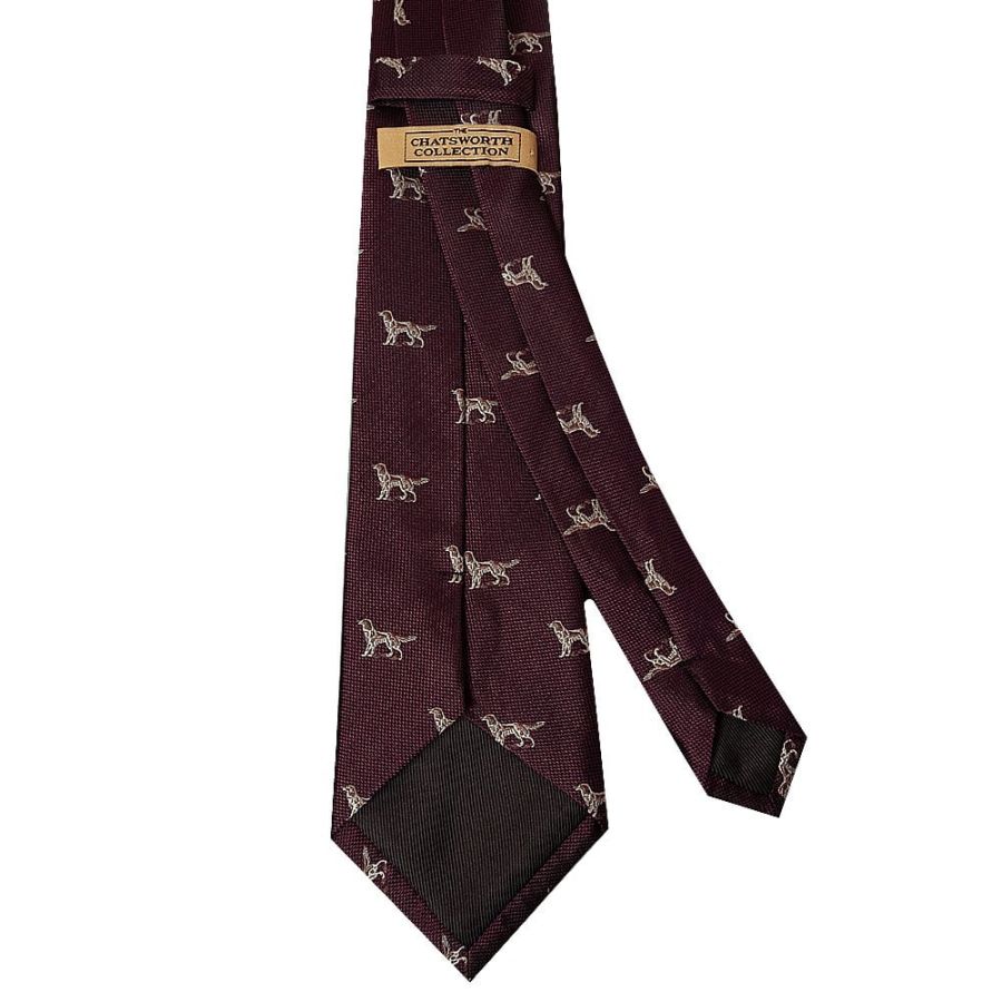 Burgundy Dog Silk Classic Men's Tie