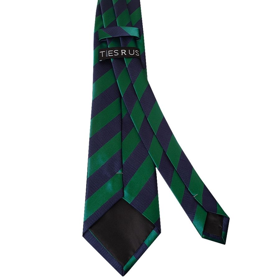 Navy and Green Striped Classic Men's Tie