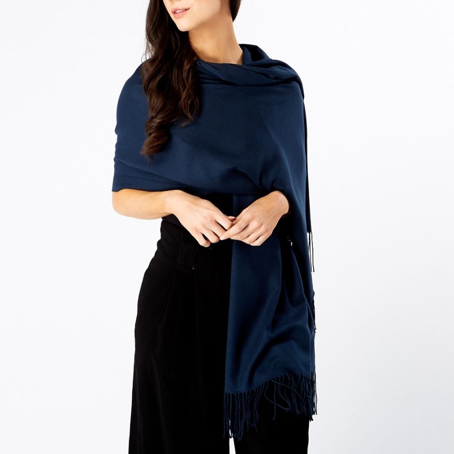 Navy Blue Pashmina 