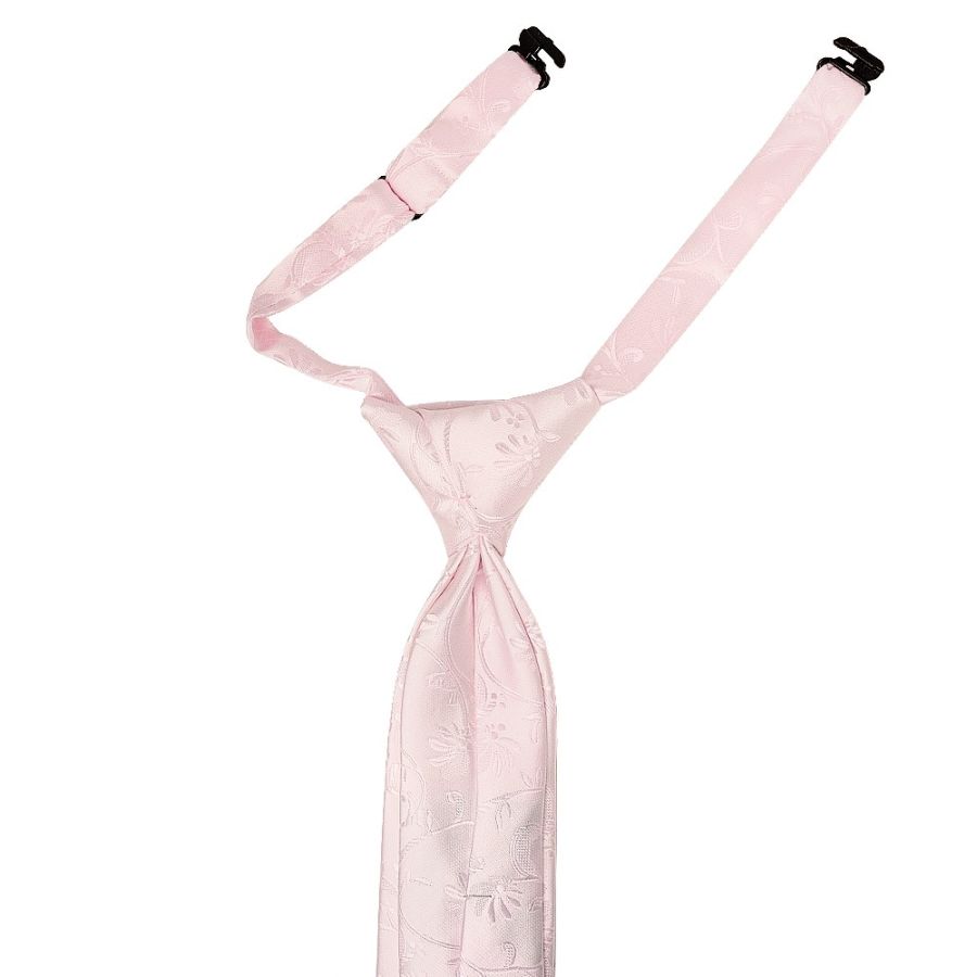 Pre Tied Blush Pink Floral Boys Tie Age 4-7