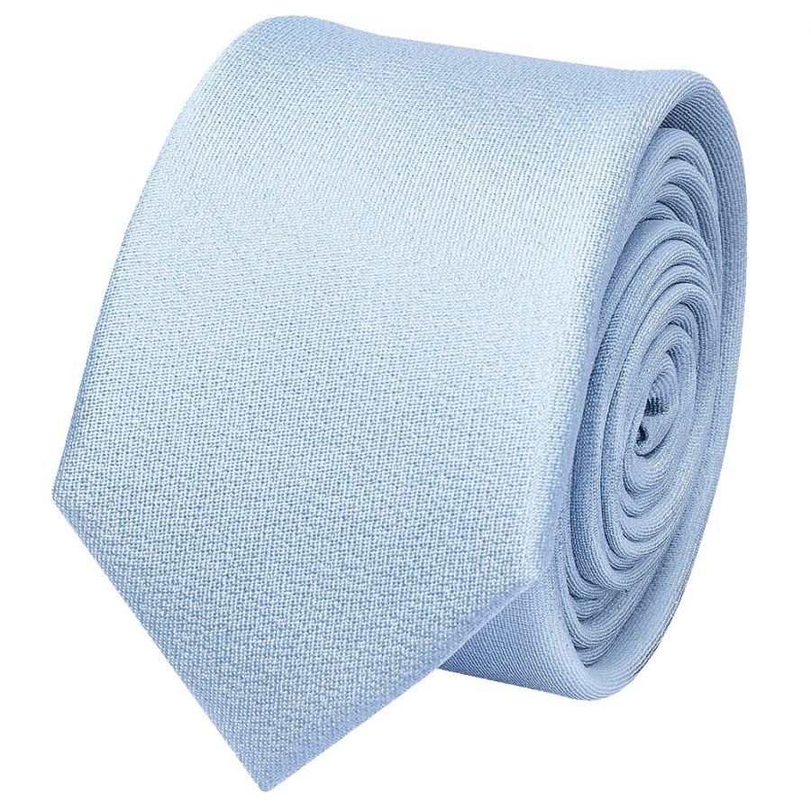 Plain Light Blue Silk Skinny Boys Tie